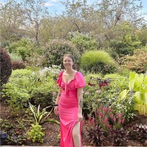 Nasty Gal Vibrant Pink Maxi Dress